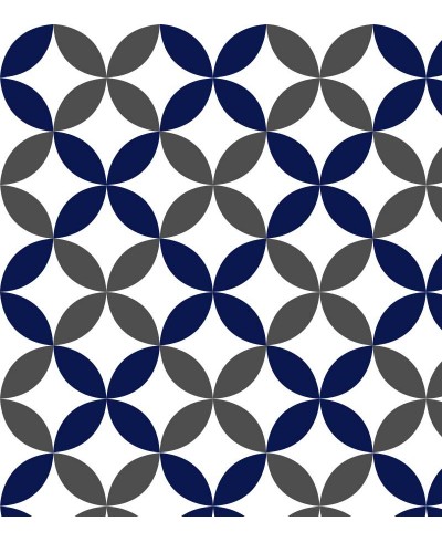 Papel de parede Flor geométrica Azul e cinza Papel de parede Flor geométrica Azul e cinza