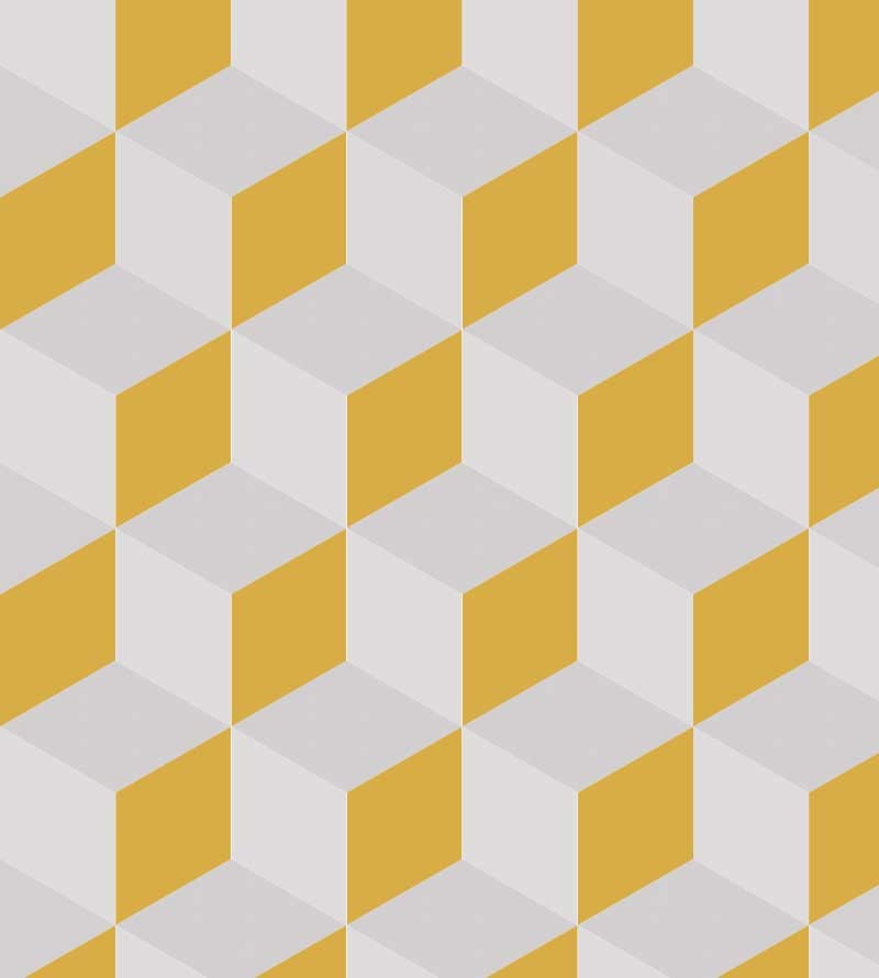 Papel de parede Triangulos 3d amarelo e cinza