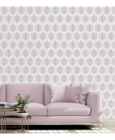 Papel de parede Folhagem geométrica em cores de rosa Papel de parede Folhagem geométrica em cores de rosa