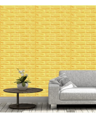 Papel de parede Tijolinhos amarelo Papel de parede Tijolinhos amarelo