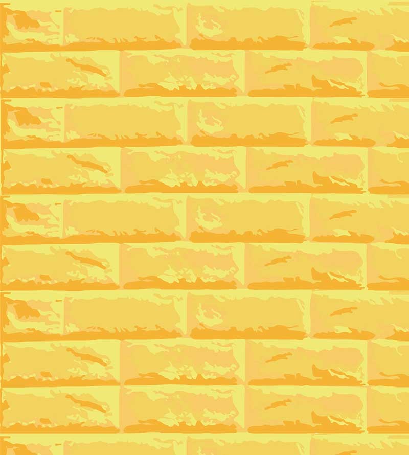 Papel de parede Tijolinhos amarelo