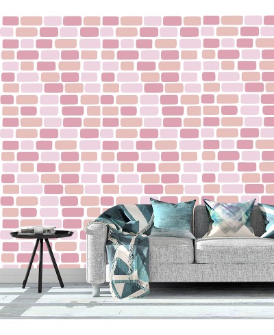 Papel de parede Tijolinhos Rosa texturizado Papel de parede Tijolinhos Rosa texturizado