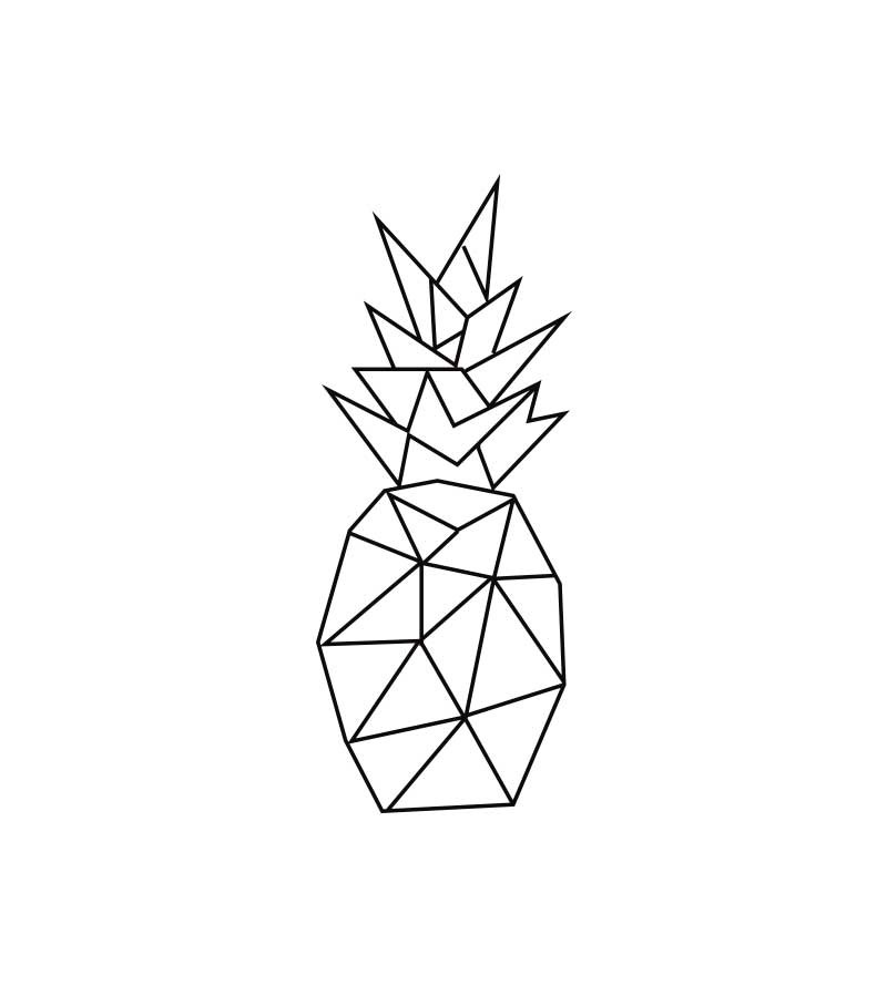 Quadro Abacaxi geométrico