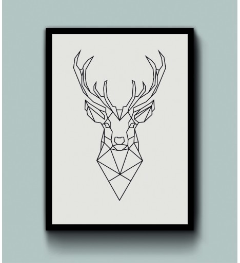 Quadro Alce geométrico