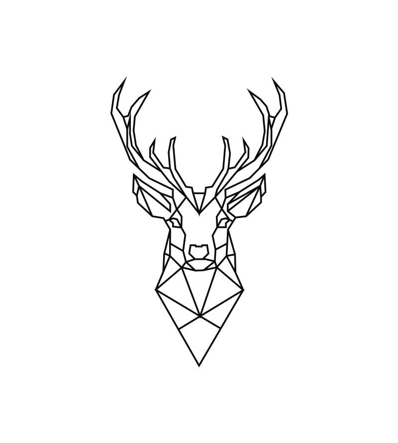 Quadro Alce geométrico