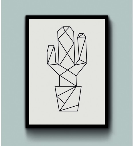 Quadro Cacto geométrico