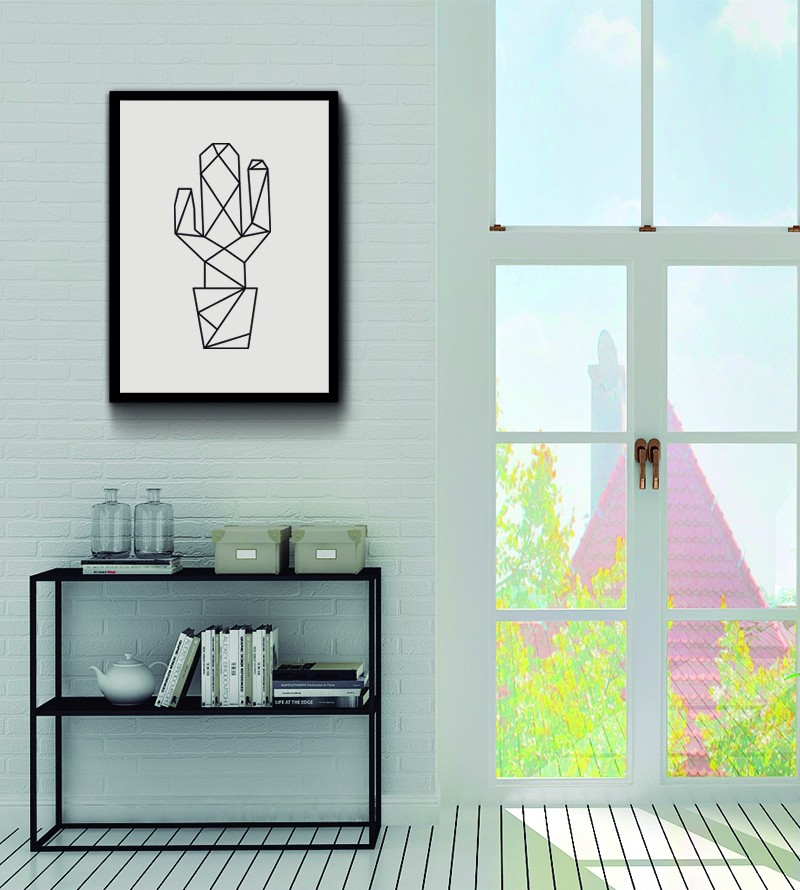 Quadro Cacto geométrico