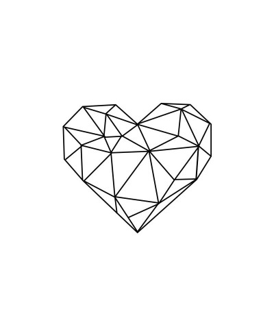 Quadro Coração geométrico