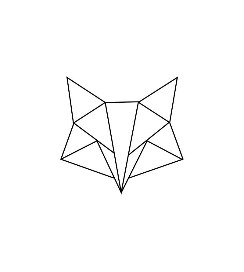 Quadro Raposa geométrico