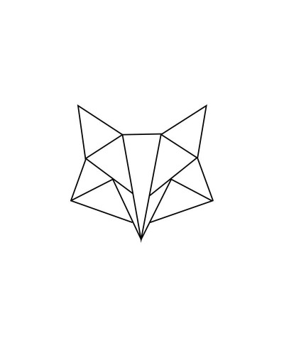 Quadro Raposa geométrico Quadro Raposa geométrico