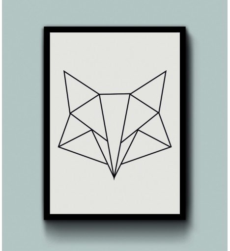 Quadro Raposa geométrico