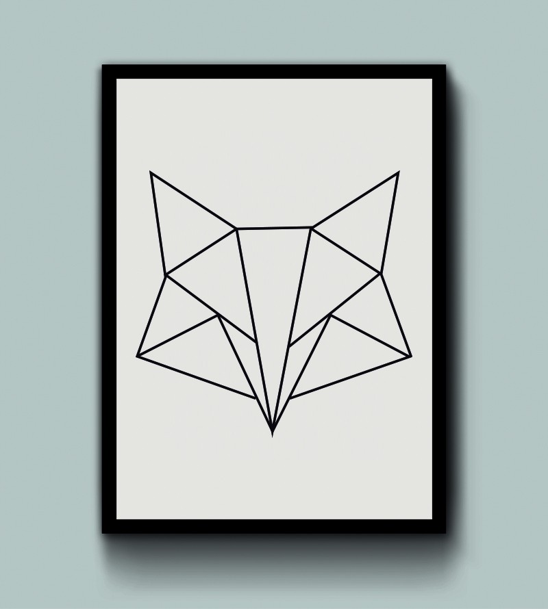 Quadro Raposa geométrico