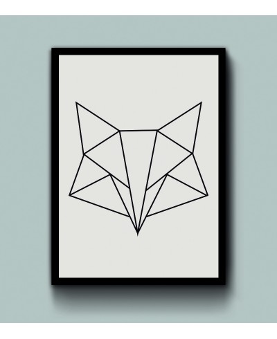 Quadro Raposa geométrico Quadro Raposa geométrico