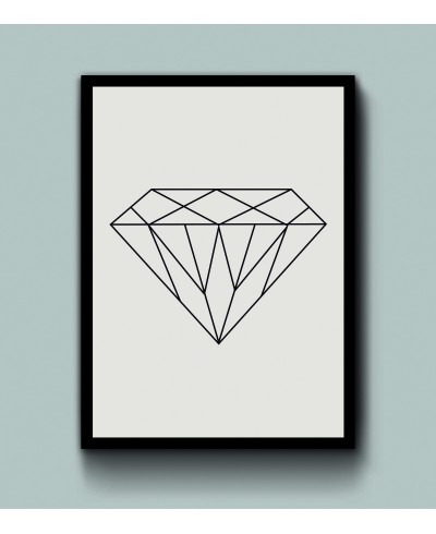 Kit Quadros coração, borboleta e diamante geométricos Kit Quadros coração, borboleta e diamante geométricos