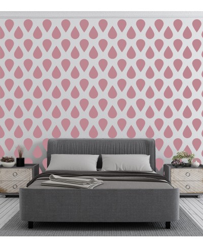 Papel de parede Gotas caindo Rosa Papel de parede Gotas caindo Rosa