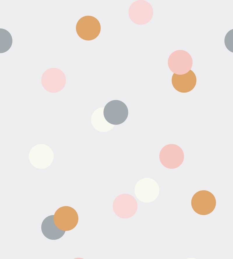 Papel de parede Poá bolinhas coloridas