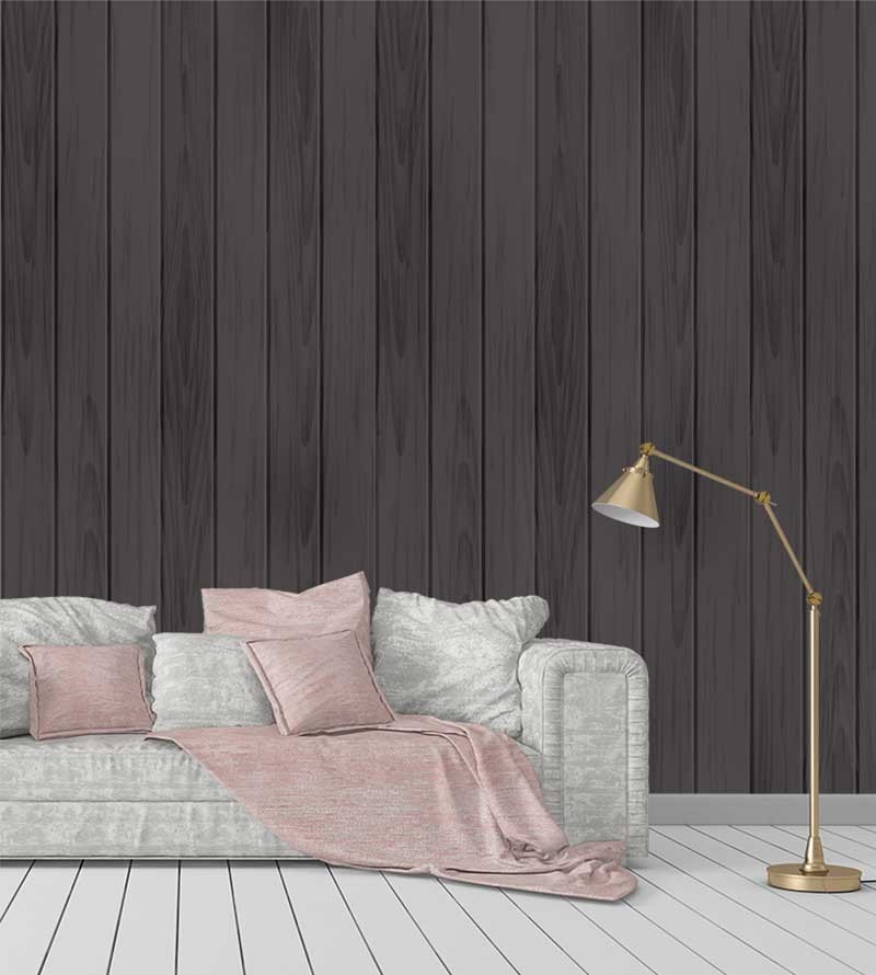 Papel de parede Madeira Preta