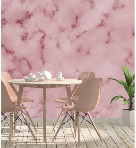 Papel de Parede Fotomural Marmore Rosa