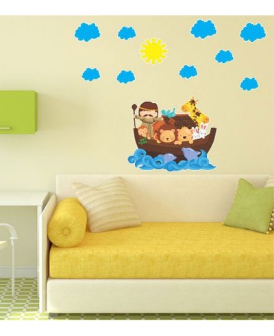 Sticker Arca de Noé, Animais, Nuvens e sol