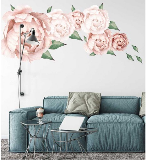 Adesivo flores Peonias vintage