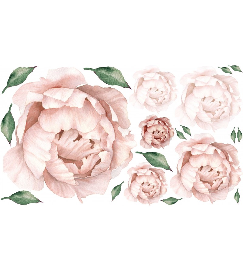 Adesivo flores Peonias vintage