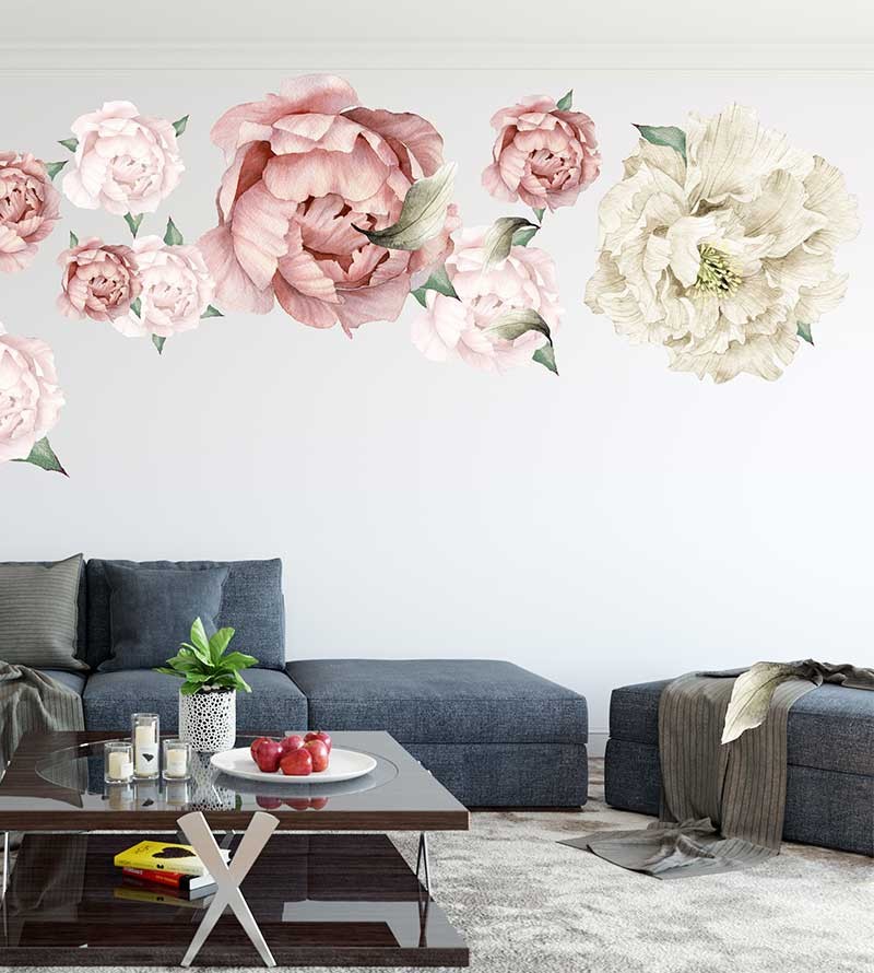 Kit Adesivo blackout peonias