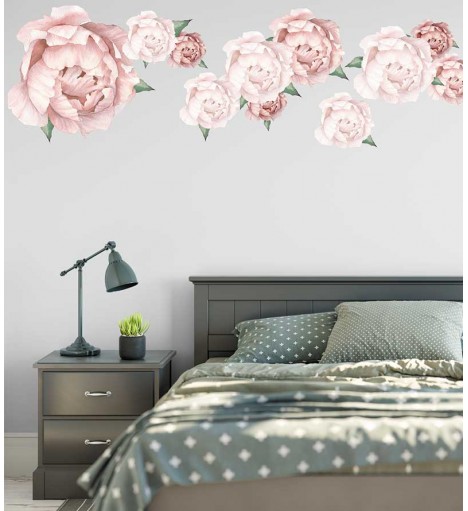Kit Peonias em adesivo Blackout