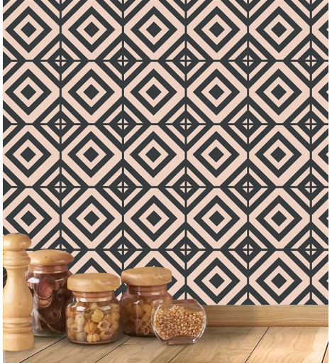 Adesivo De Azulejo em Tons de Cinza e Bege