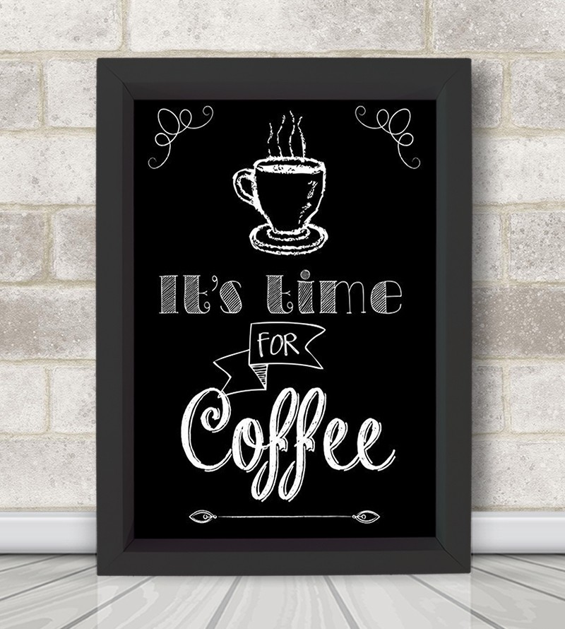 Poster decorativo Coffe Time c/ Moldura