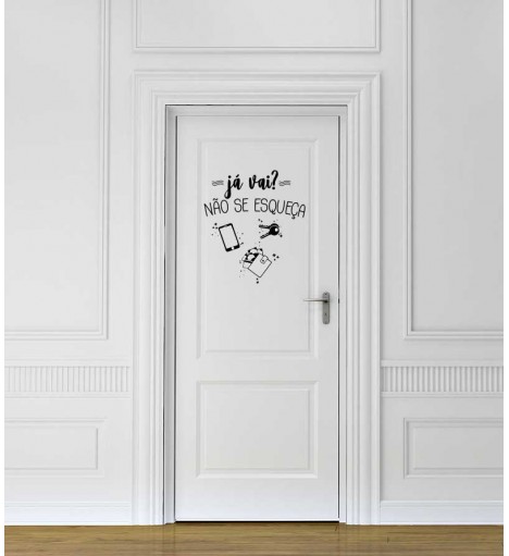 Adesivo de parede para cozinha Já vai? Não se esqueça