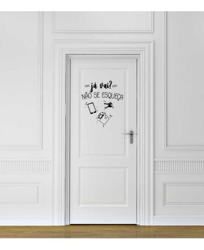 Adesivo de parede para cozinha Já vai? Não se esqueça