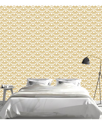 Papel de parede Ondas, em tons de ferrugem Papel de parede Ondas, em tons de ferrugem