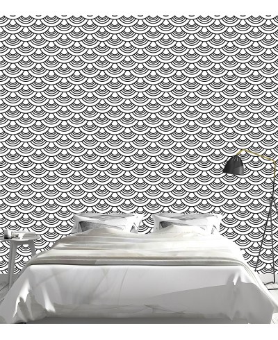 Papel de parede Ondas, em tons de preto Papel de parede Ondas, em tons de preto