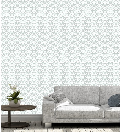 Papel de parede Ondas, em tons de Verde