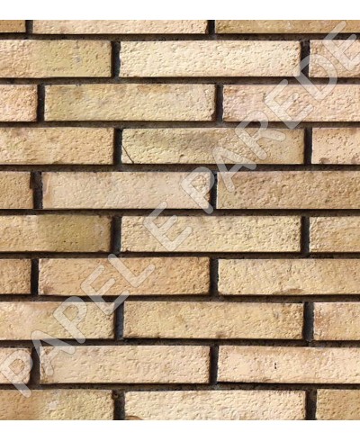 Papel de Parede Adesivo Tijolo Bege