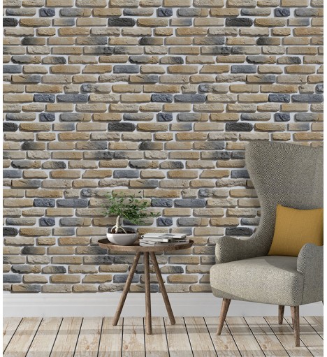 Papel de Parede Adesivo Tijolo Muro Cimento