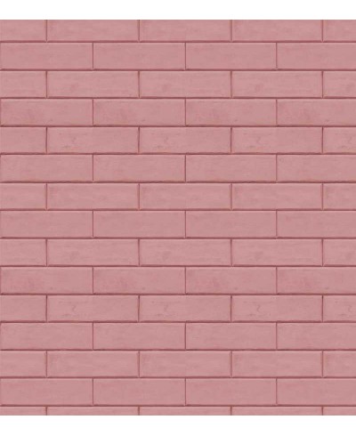 Papel de parede Tijolo Rosa