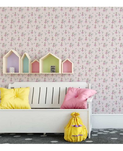 Papel de parede Balé Lago dos cisnes em tons de Rosa, amarelo, preto e cinza Papel de parede Balé Lago dos cisnes em tons de Rosa, amarelo, preto e cinza