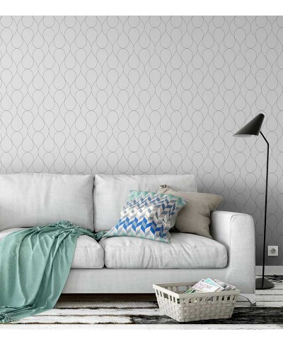 Papel de Parede Geométrico Ondulado Simples. Em cores neutras