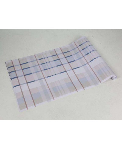 Papel de parede em tons de azul, bege, marrom e branco Casual 26