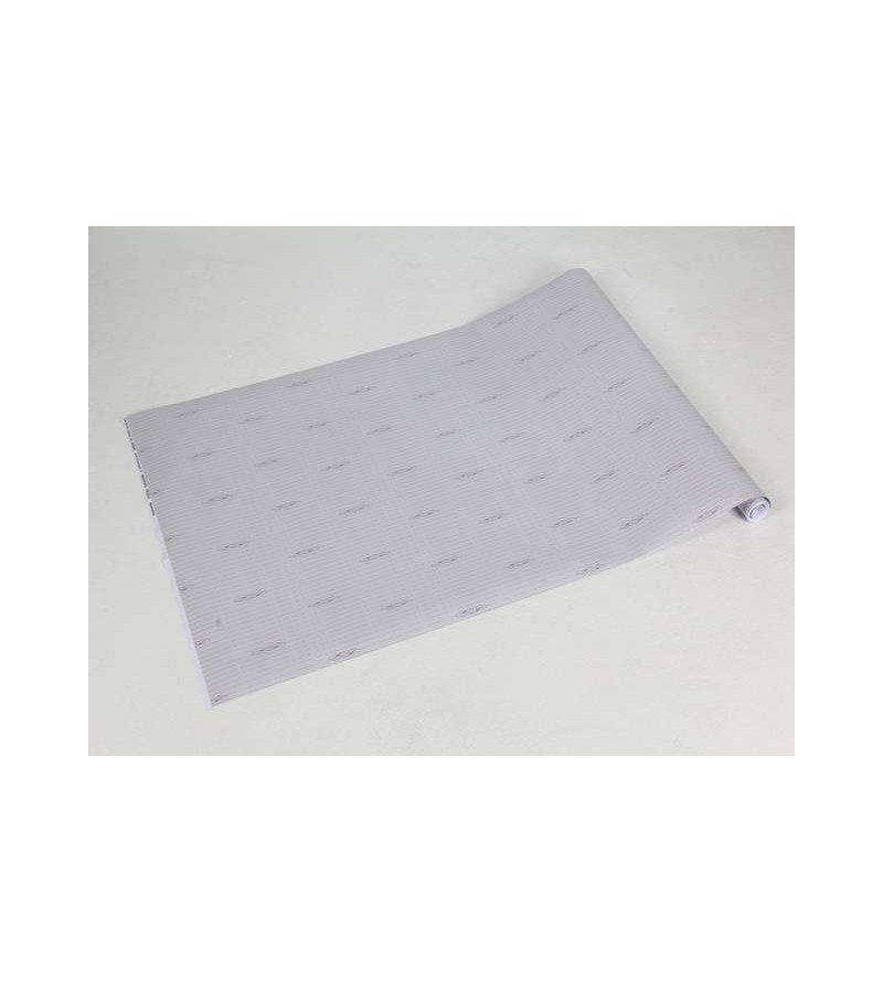 Papel de parede com fundo cinza e detalhes em cinza e bege - Casual 38