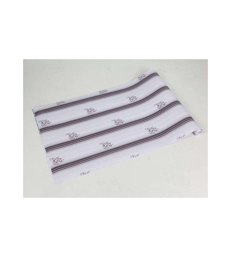 Papel de parede com fundo branco, com e listras e detalhes em tons de cinza - Casual 41