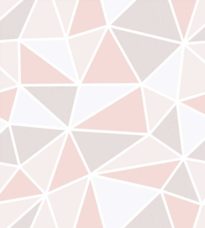 Papel de parede Abstrado em tons de cinza, rosa e branco