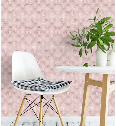 Papel de parede Rose Geometrico