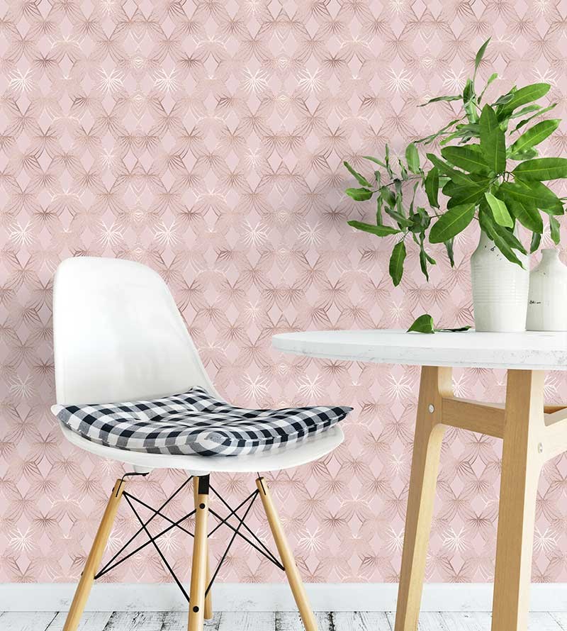 Papel de parede Rose Geometrico