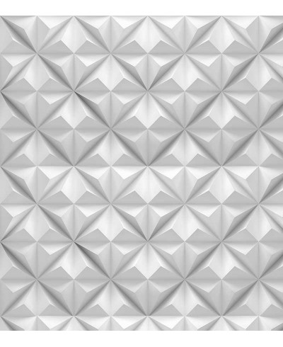 Papel de Parede 3D Estilo Pentágonos em tons de Branco e Cinza Papel de Parede 3D Estilo Pentágonos em tons de Branco e Cinza