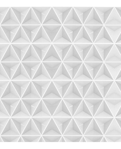 Papel de Parede 3D Estilo Triângulos em tons de Branco e Cinza Papel de Parede 3D Estilo Triângulos em tons de Branco e Cinza