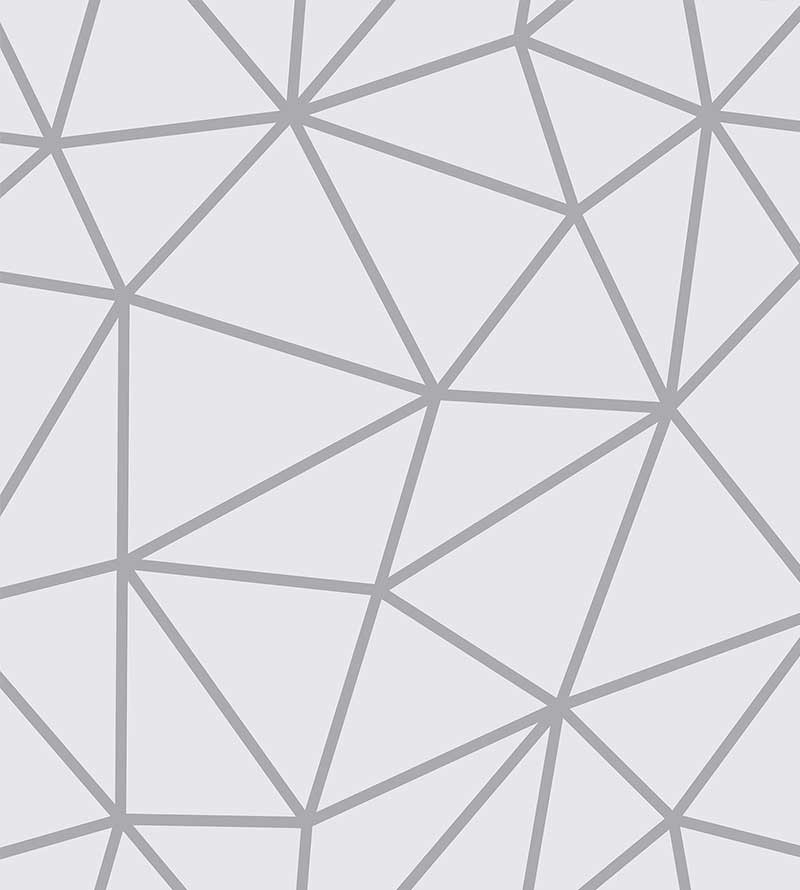 Papel de Parede Geométrico Polígonos em Tons de Cinza