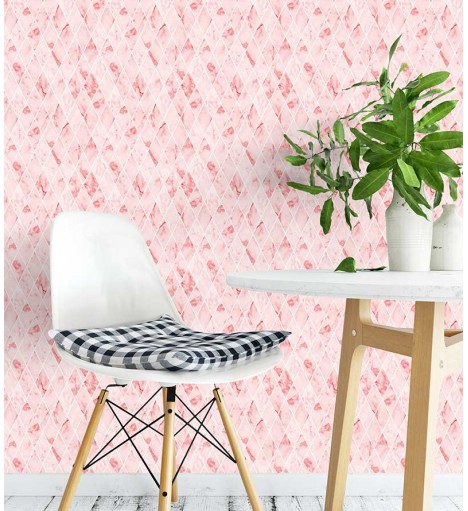 Papel de parede Tipo Losangos de Mármore Rosa