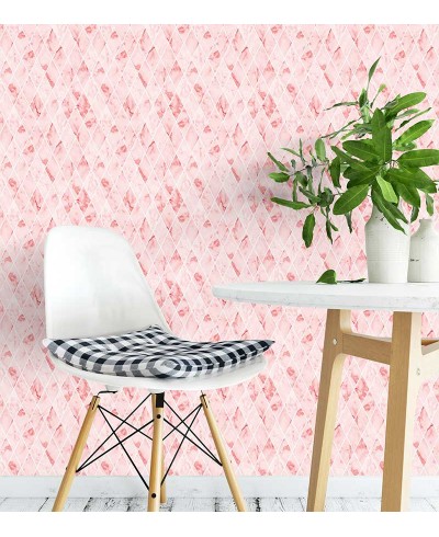 Papel de parede Tipo Losangos de Mármore Rosa